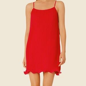 Milly, Wilhelmina Slip Dress, Red, Size 0, EUC